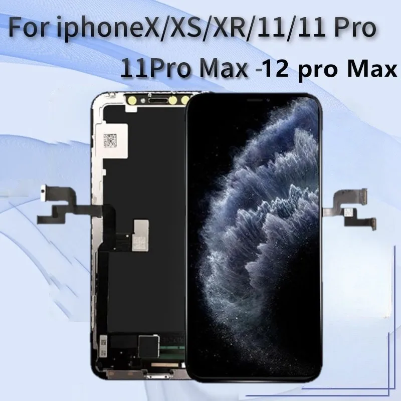 OLED Display For iPhone X XR XS 11 12 11 pro Max TFT Screen Replacement For iphone xs max 11 pro LCD Display,3D Touch True Tone
OLED Display For iPhone X XR XS 11 12 11 pro Max TFT Screen Replacement For iphone xs max 11 pro LCD Display,3D Touch True Tone
