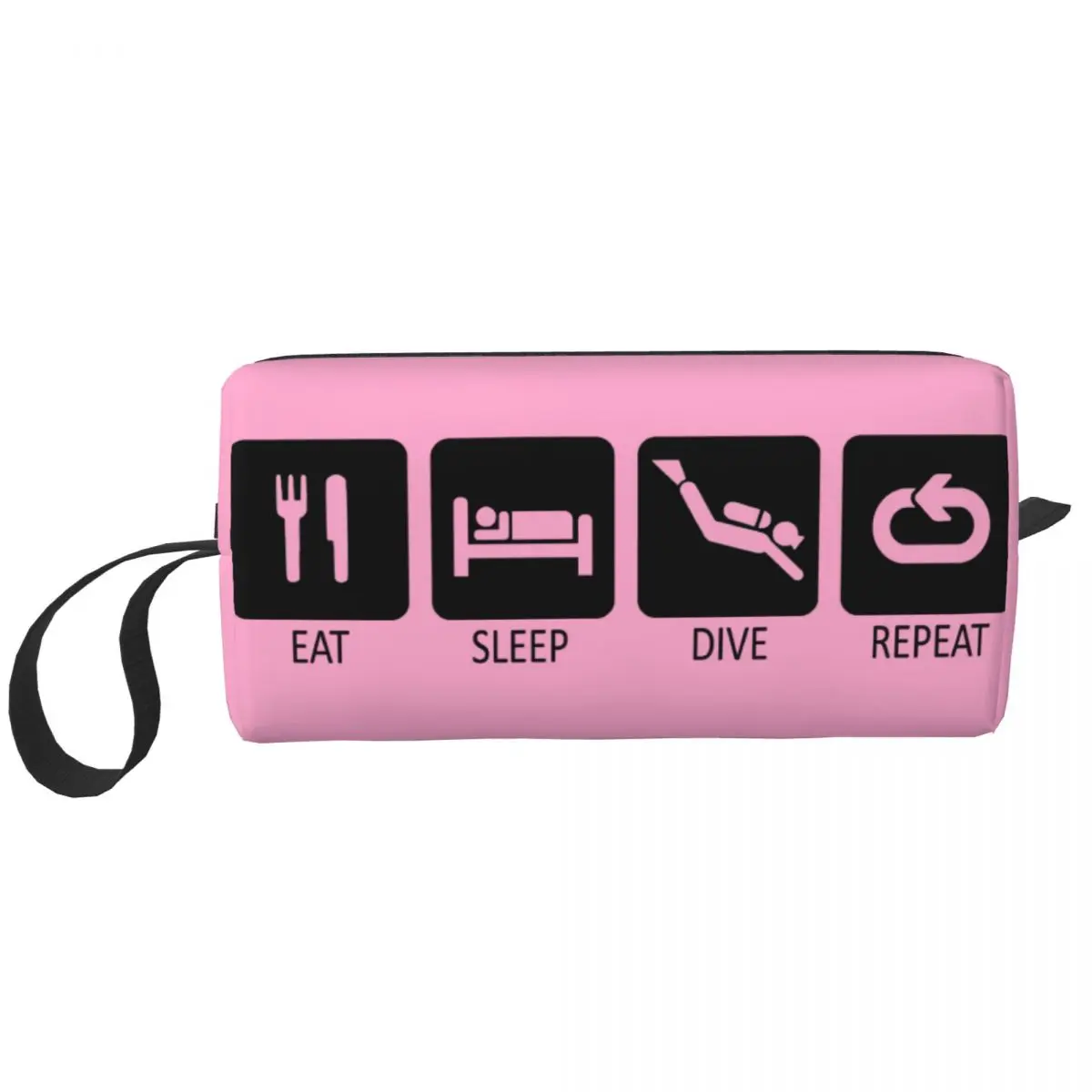 Eat Sleep Dive Repeat Black Travel Cosmetic Bag Scuba Diving Toiletry Makeup Organizer Beauty Storage Bags Dopp Kit Case Box
Eat Sleep Dive Repeat Black Travel Cosmetic Bag Scuba Diving Toiletry Makeup Organizer Beauty Storage Bags Dopp Kit Case Box