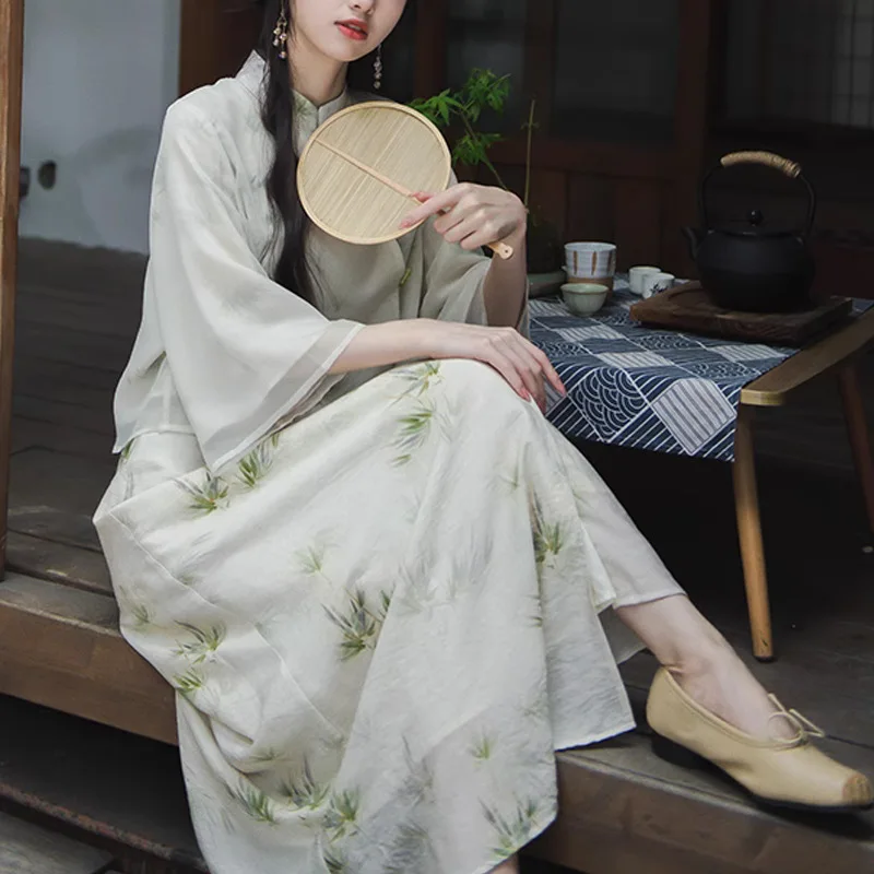 Женская одежда дзен летний Улучшенный Топ Чонсам костюм в китайском национальном стиле
Женская одежда дзен летний Улучшенный Топ Чонсам костюм в китайском национальном стиле