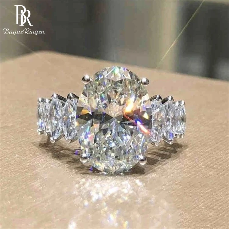 Bague Ringen 925 Sterling Silver Jewelry Diamond Rings For Women 10*14mm White Oval Wedding Fine Finger Female Gift Wholesale
Bague Ringen 925 Sterling Silver Jewelry Diamond Rings For Women 10*14mm White Oval Wedding Fine Finger Female Gift Wholesale