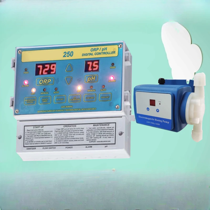 Swimming pool water quality monitor satellite 250 monitor automatically controls dosing pump measurement
Swimming pool water quality monitor satellite 250 monitor automatically controls dosing pump measurement