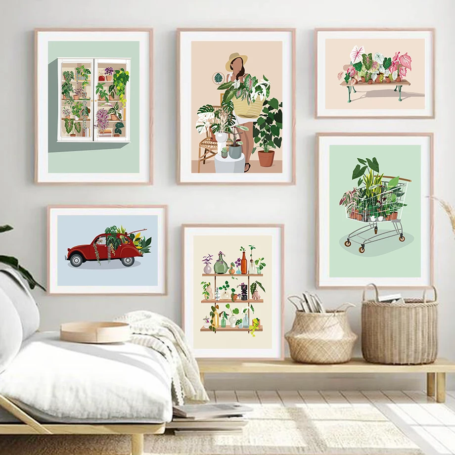 Plant Lady Dealer Greenhouse Truck Botany Wall Art Canvas Painting Nordic Posters And Prints Wall Pictures For Living Room Decor
Plant Lady Dealer Greenhouse Truck Botany Wall Art Canvas Painting Nordic Posters And Prints Wall Pictures For Living Room Decor