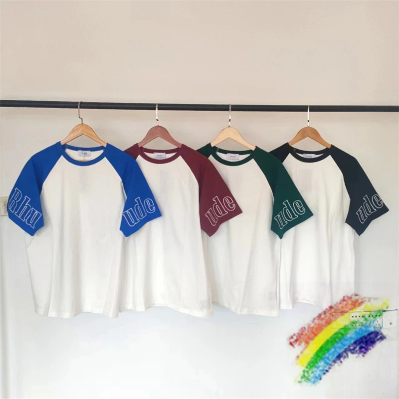 Patchwork Rhude T Shirts Men's Clothes Oversized Letter Embroidered Streetwear Short Sleeve
Patchwork Rhude T Shirts Men's Clothes Oversized Letter Embroidered Streetwear Short Sleeve