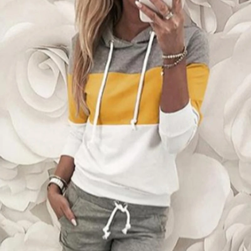 Female Fashion Tops 2023 Autumn Winter New Trendy Women's Warm Color Block Stitching Long-Sleeved Casual All-Match Hoodies
Female Fashion Tops 2023 Autumn Winter New Trendy Women's Warm Color Block Stitching Long-Sleeved Casual All-Match Hoodies