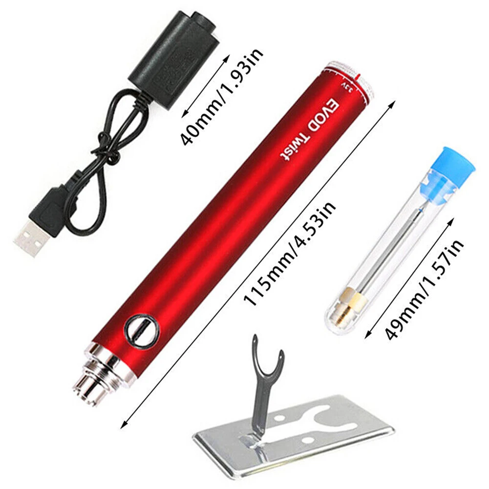Wireless USB Charging Welding Tool Kit 8W 3.3V-4.8V Battery Soldering Iron Portable 510 Interface Welding Tool Parts
Wireless USB Charging Welding Tool Kit 8W 3.3V-4.8V Battery Soldering Iron Portable 510 Interface Welding Tool Parts