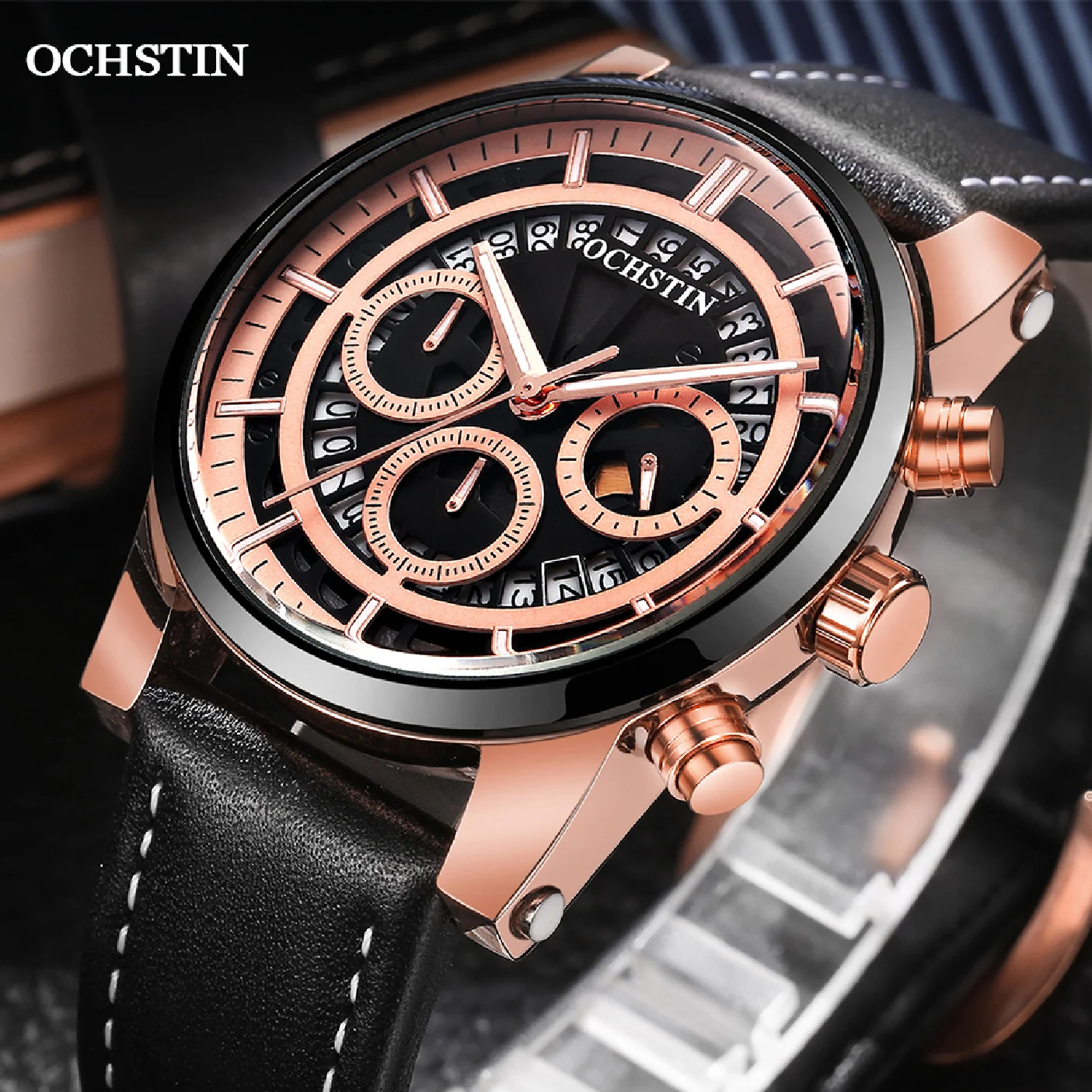 Ochstin Casual Watch Mens Luxury Sports WristWatch Waterproof Chronograph Quartz Male Clock Relogio Masculino Leather Band
Ochstin Casual Watch Mens Luxury Sports WristWatch Waterproof Chronograph Quartz Male Clock Relogio Masculino Leather Band