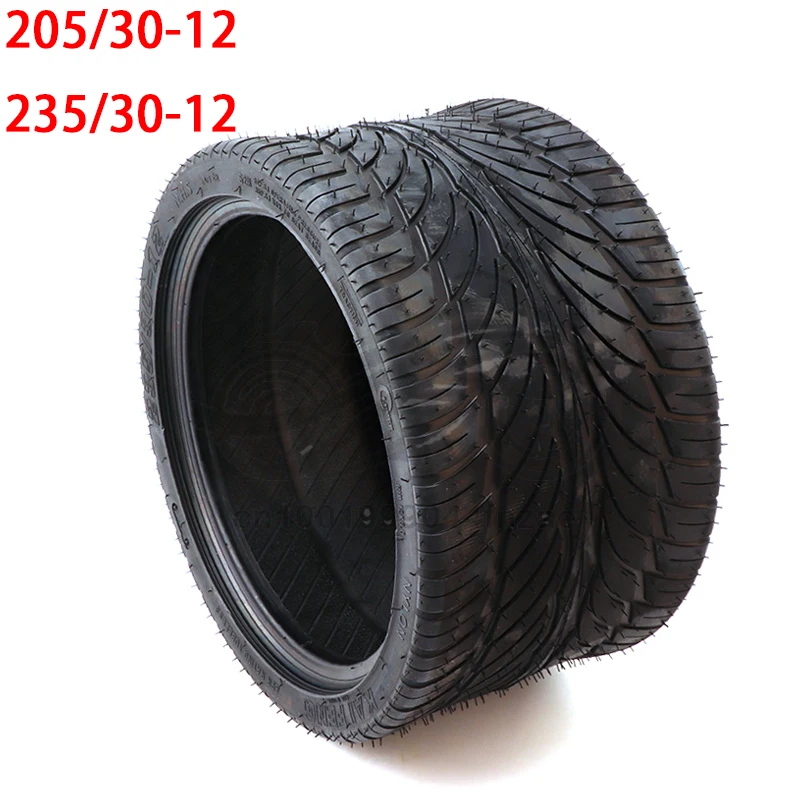 

205/30-12 235/30-12 R12 Tubeless Tire Flat Running rubber For 150cc 200cc 250cc ATV QUAD Buggy Go karts Golf Cart parts