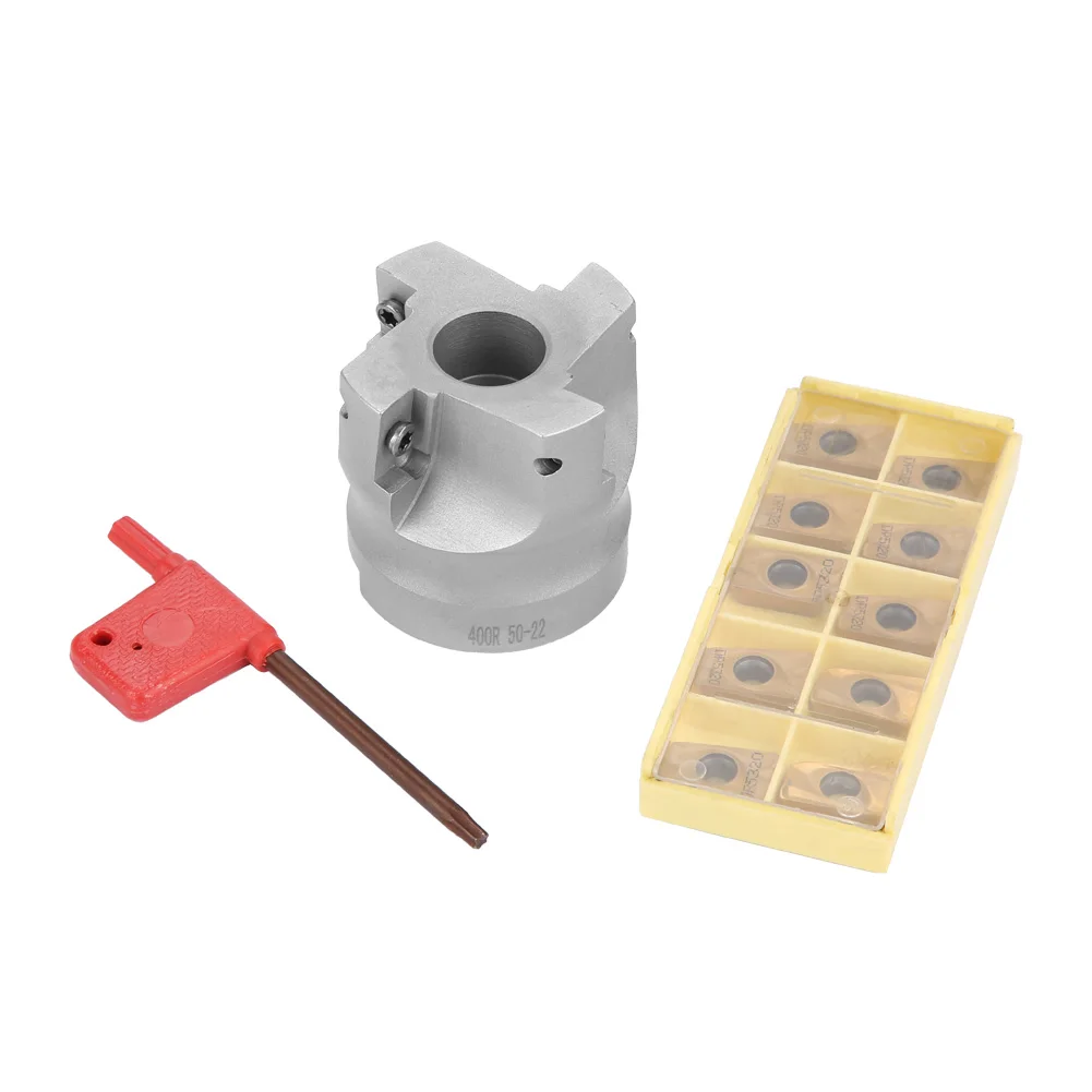 BAP400R-50-22-4F CNC End Mill Face Milling Cutter + 10pcs APMT1604 Carbide Inserts + T15 Wrench Facing Cutter Facing Cutter
BAP400R-50-22-4F CNC End Mill Face Milling Cutter + 10pcs APMT1604 Carbide Inserts + T15 Wrench Facing Cutter Facing Cutter