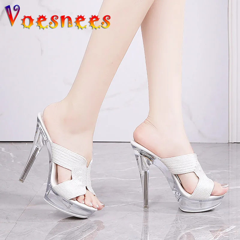 Sexy Hollow Out Slippers 13CM Summer Weave Sandals Fashion Platform Transparent High Heels Plus Size Elegant Walk Women's Shoes
Sexy Hollow Out Slippers 13CM Summer Weave Sandals Fashion Platform Transparent High Heels Plus Size Elegant Walk Women's Shoes