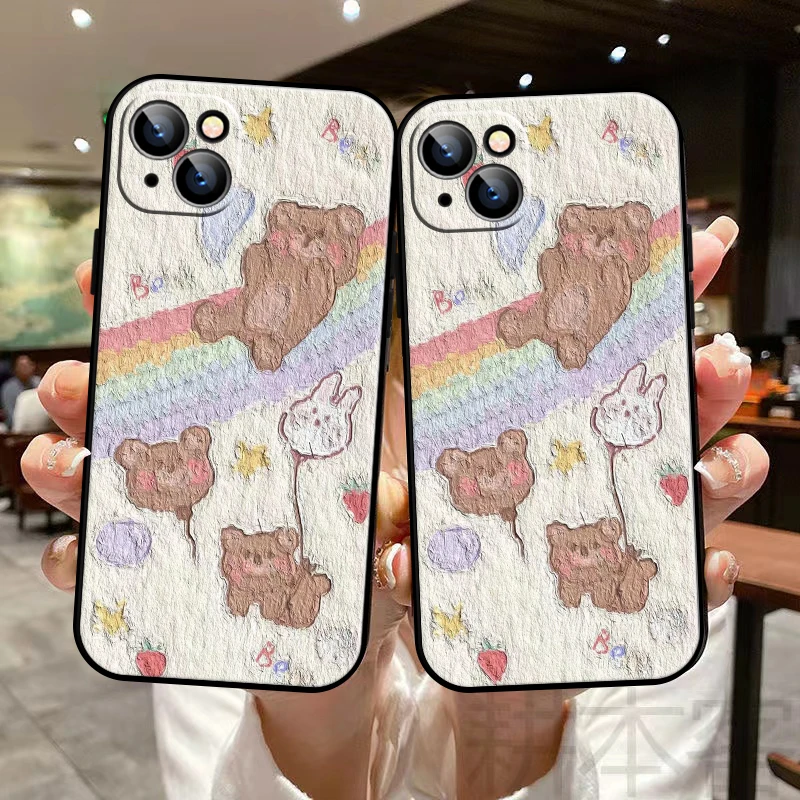 Cute Cartoon Bear Oil Painting Phone Case For Funda iPhone 13 11 Pro Max 12 Mini X XR XS Max 6 6s 7 8 Plus SE 2020 Celular
Cute Cartoon Bear Oil Painting Phone Case For Funda iPhone 13 11 Pro Max 12 Mini X XR XS Max 6 6s 7 8 Plus SE 2020 Celular