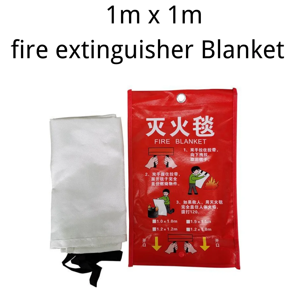 

1M x 1M Sealed Emergency Fire Blanket Home Safety Fighting Fire Extinguishers Tent Boat Emergency Survival Safety Cover