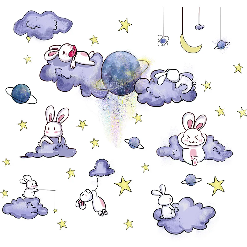 2023 Cartoon Bunny Wall Stickers Baby Nursery Wall Decals for Kids Room Living Room Bedroom Home Decor Rabbit Stickers PVC
2023 Cartoon Bunny Wall Stickers Baby Nursery Wall Decals for Kids Room Living Room Bedroom Home Decor Rabbit Stickers PVC