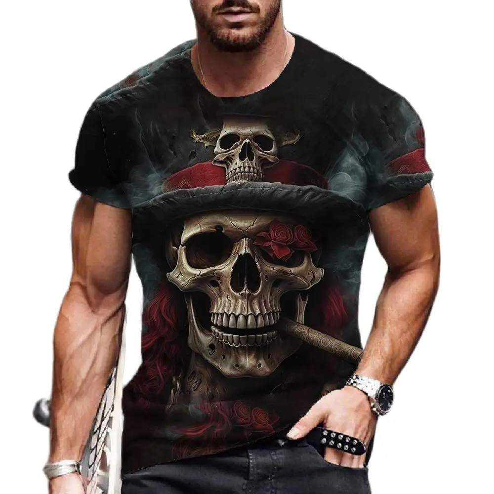 Vintage T-shirt For Men With Skull Graphic T Shirts 3D Print Summer Casual Short Sleeve Fiber Oversized Men's Clothing Tops Tees
Vintage T-shirt For Men With Skull Graphic T Shirts 3D Print Summer Casual Short Sleeve Fiber Oversized Men's Clothing Tops Tees