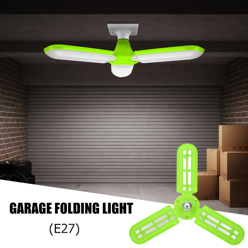 165-265V Deformation Lamp Folding Three-Leaf Super Bright LED Garage Light White Lights LED Lights Ceiling Lamp Bulb
165-265V Deformation Lamp Folding Three-Leaf Super Bright LED Garage Light White Lights LED Lights Ceiling Lamp Bulb
