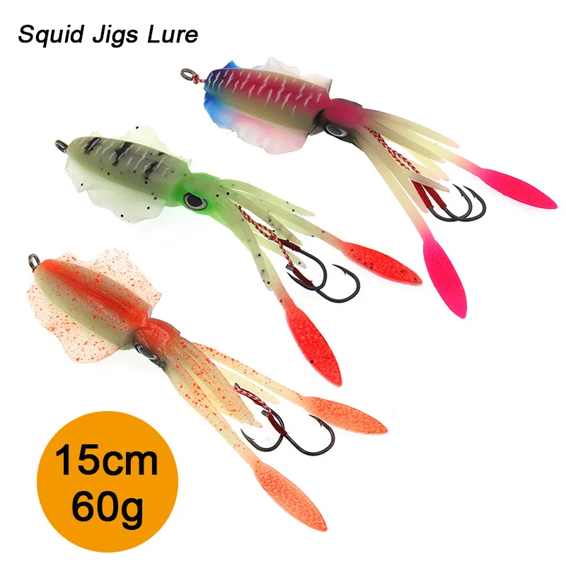 2Ps 15cm 60g Luminous UV Squid Soft Bait Octopus Cuttlefish Boat Fishing Sea Fishing Bionic Lure For Sea Fishing Wobbler Bait
2Ps 15cm 60g Luminous UV Squid Soft Bait Octopus Cuttlefish Boat Fishing Sea Fishing Bionic Lure For Sea Fishing Wobbler Bait