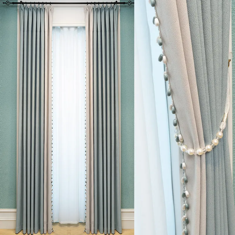 Windows Curtain Tulle for Living Room Bedroom Children High Shading Modern Minimalist Stitching Curtains Light Luxury Plain
Windows Curtain Tulle for Living Room Bedroom Children High Shading Modern Minimalist Stitching Curtains Light Luxury Plain