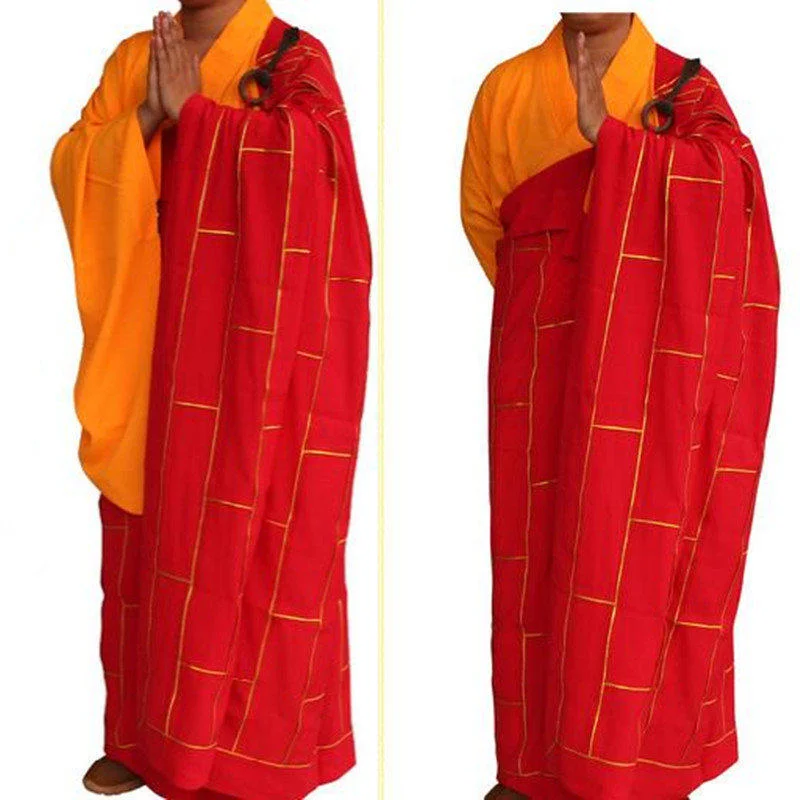 costume Festival Buddhism Garment Gold Edge Saffron Shaolin Monk Uniforms Abbot Bonze Tang Robe Gown Linen Cotton Frock Cassock
costume Festival Buddhism Garment Gold Edge Saffron Shaolin Monk Uniforms Abbot Bonze Tang Robe Gown Linen Cotton Frock Cassock