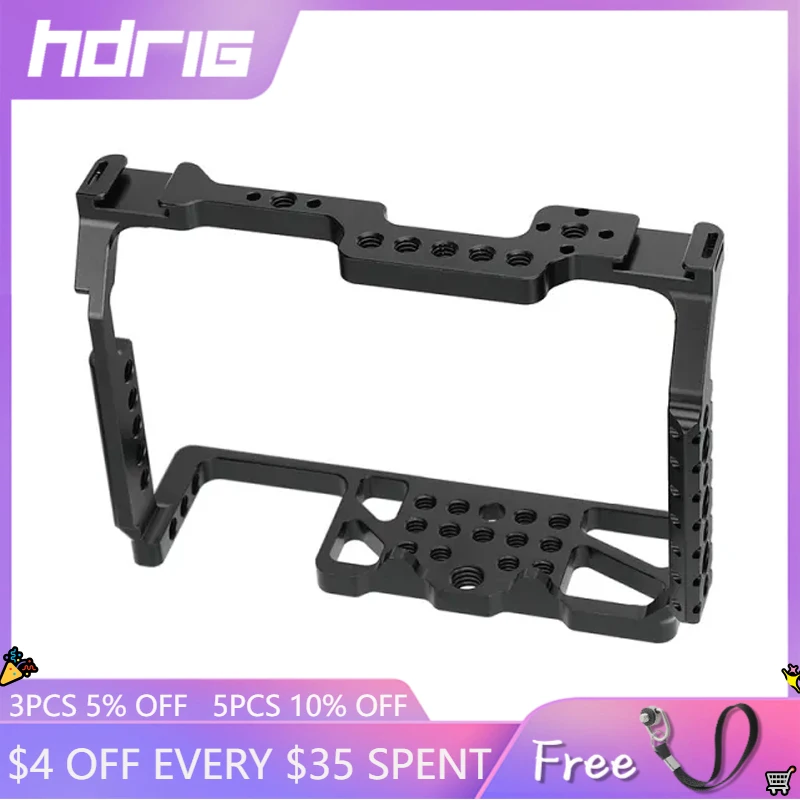 HDRIG Full Camera Cage with Cold Shoe Mounts & 1/4"-20 & 3/8"-16 Mounting Points for Panasonic Lumix GH6
HDRIG Full Camera Cage with Cold Shoe Mounts & 1/4"-20 & 3/8"-16 Mounting Points for Panasonic Lumix GH6