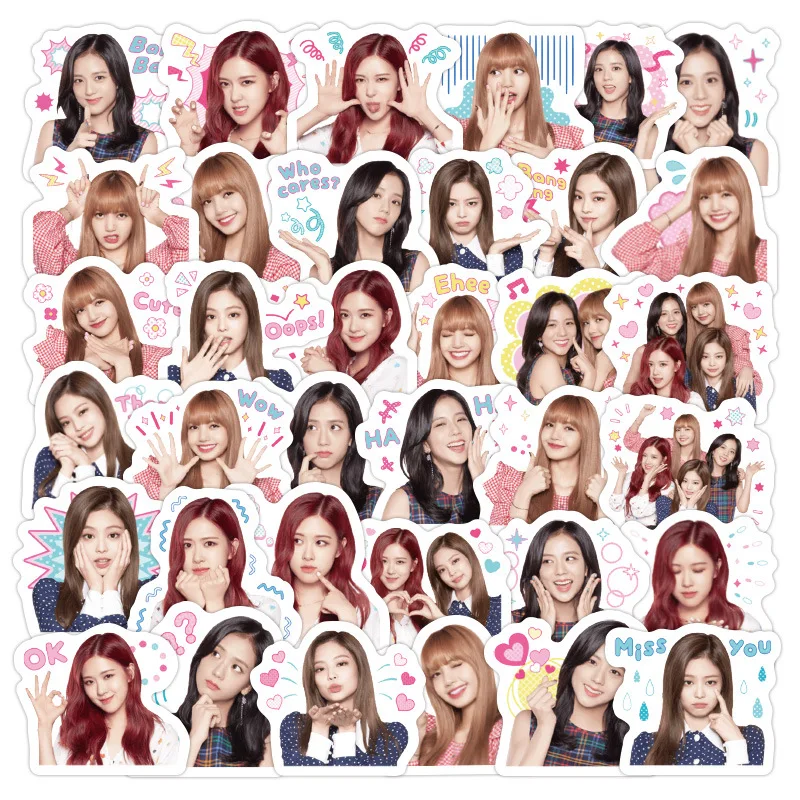 40/50/60PCS Korean Black Pink Kpop Women's Group Graffiti Stickers For Suitcase Notebook Stationery Aesthetic Scrapbooking Decor
40/50/60PCS Korean Black Pink Kpop Women's Group Graffiti Stickers For Suitcase Notebook Stationery Aesthetic Scrapbooking Decor