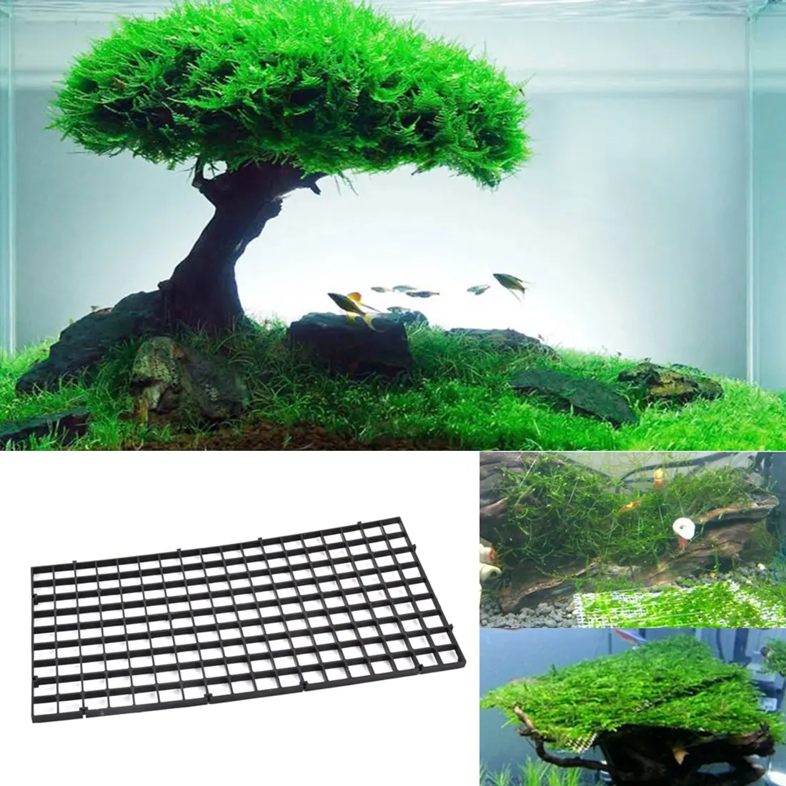 UXCELL DIY Aquarium Water Grass Mesh Pad Fish Tank Aquatic Moss Wall Plants Decor Net Separate Divider Board Fixed Tools 
UXCELL DIY Aquarium Water Grass Mesh Pad Fish Tank Aquatic Moss Wall Plants Decor Net Separate Divider Board Fixed Tools