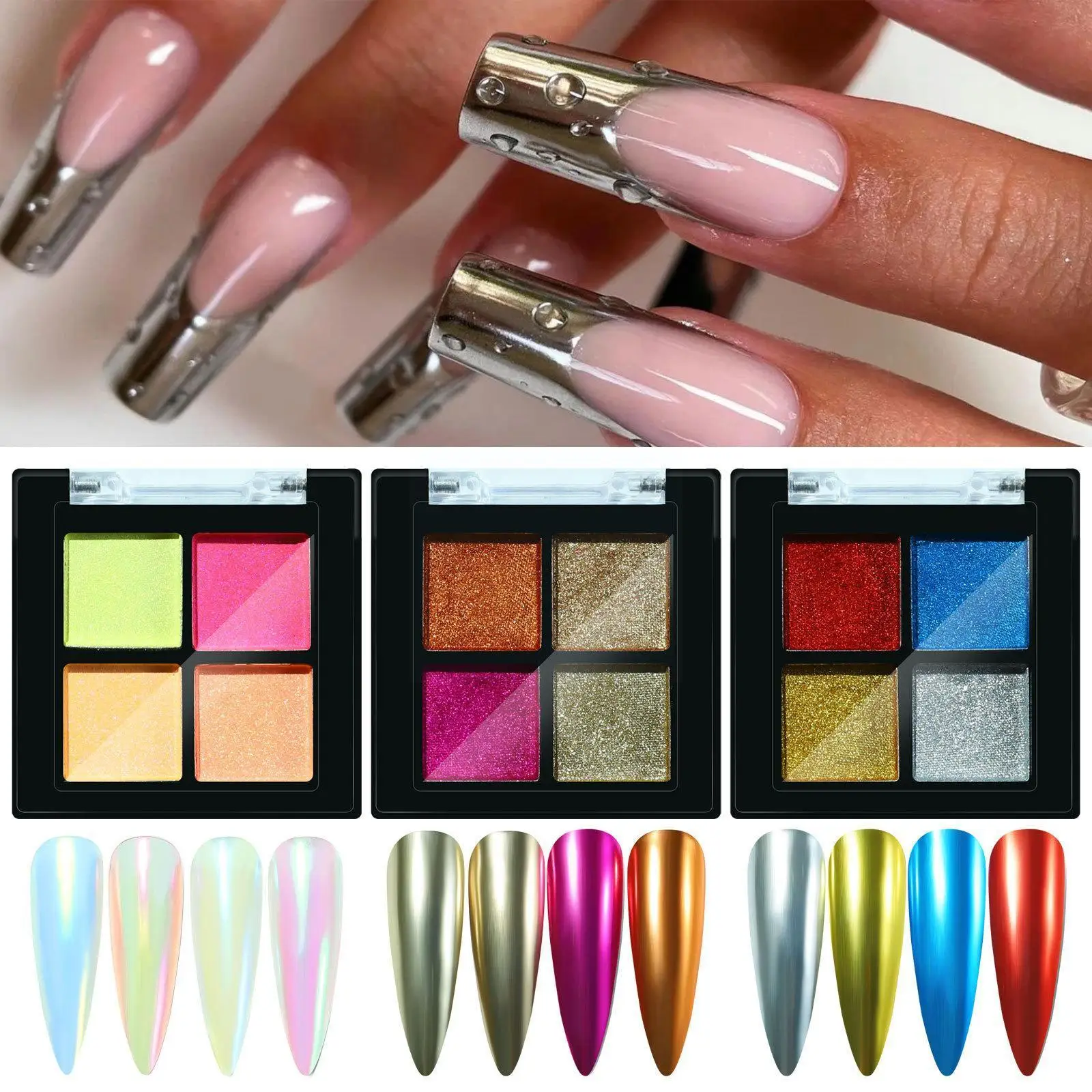 Nail Powder 4 Color Holographic Mirror Manicure Eye Glitter Pigment Nail Mirror Resin Art Nails Synthetic Powd Y8g8
Nail Powder 4 Color Holographic Mirror Manicure Eye Glitter Pigment Nail Mirror Resin Art Nails Synthetic Powd Y8g8
