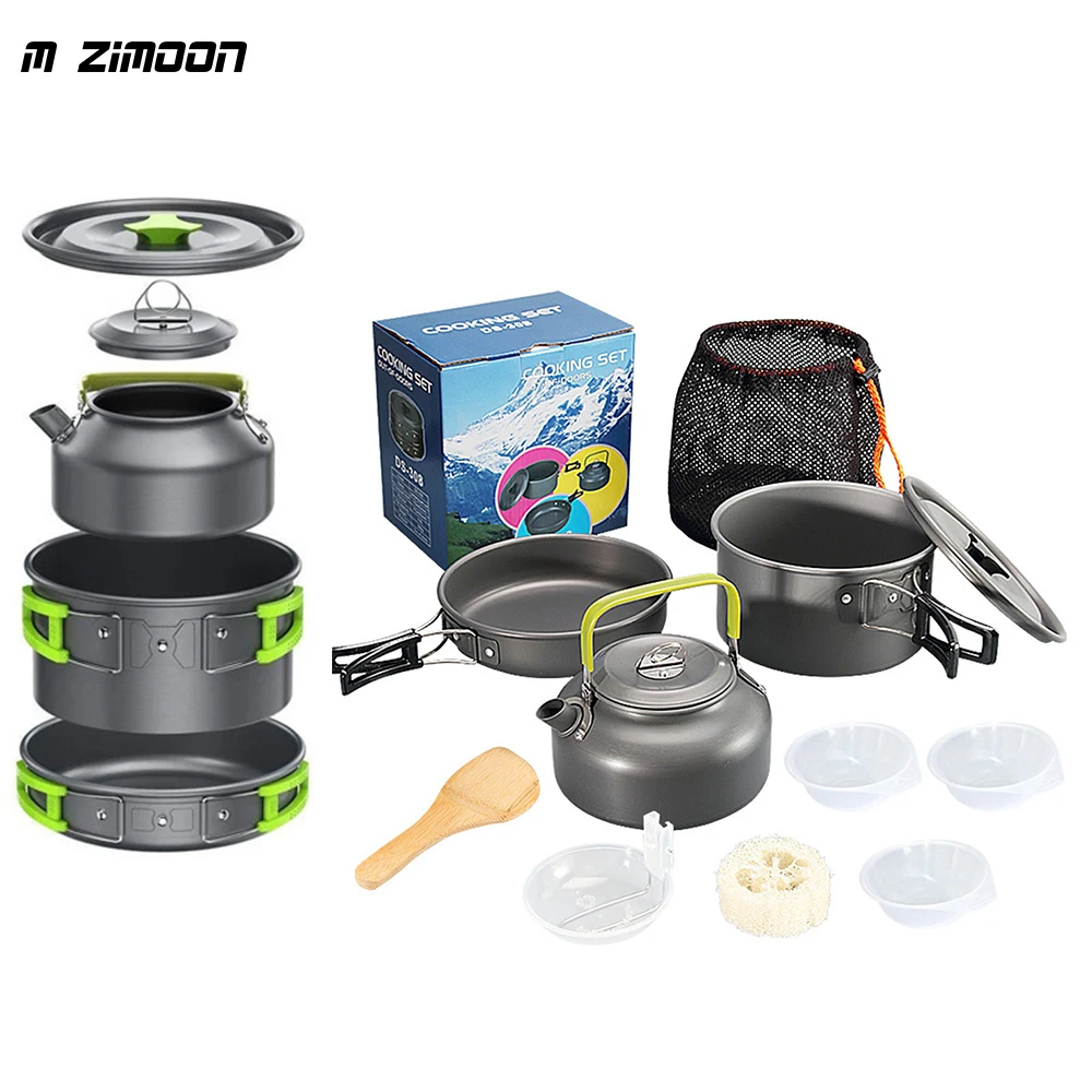 Outdoor Cookware Set For Heating Water Food Kettle Pots Pans Non-Stick Picnic Tableware Cooking Fits Stove Camping Cookware Set
Outdoor Cookware Set For Heating Water Food Kettle Pots Pans Non-Stick Picnic Tableware Cooking Fits Stove Camping Cookware Set