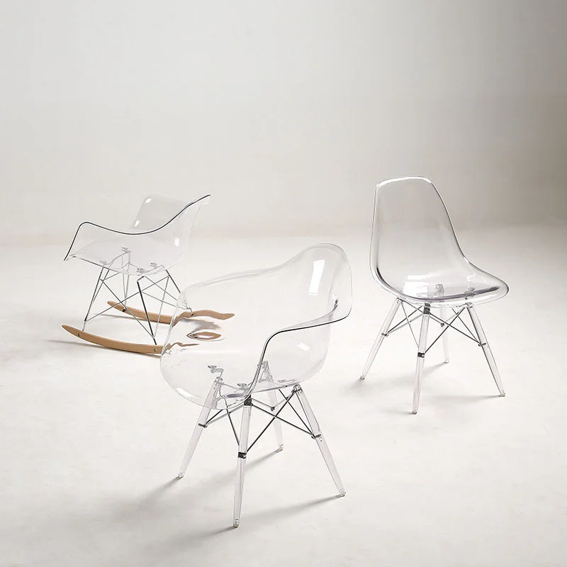 Dining chair transparent chair acrylic crystal chair plastic back leisure dining chair dressing chair sillas interior furniture
Dining chair transparent chair acrylic crystal chair plastic back leisure dining chair dressing chair sillas interior furniture
