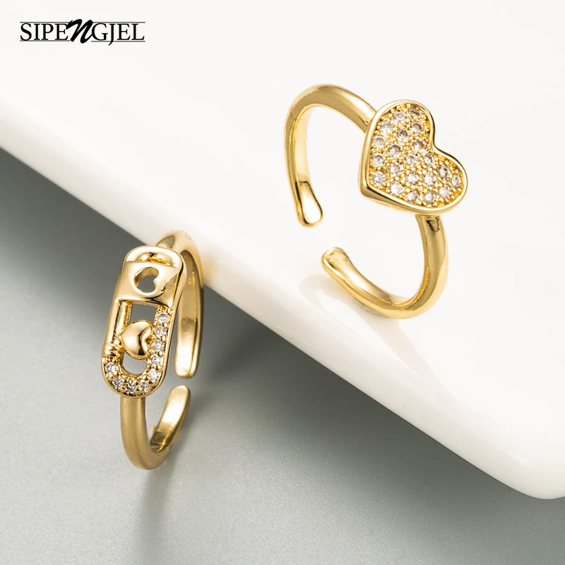 SIPENGJEL Fashion Gold Color Metal White Zircon Open Ring Punk Vintage Geometric Adjustable Ring for Women Party Jewelry Gift
SIPENGJEL Fashion Gold Color Metal White Zircon Open Ring Punk Vintage Geometric Adjustable Ring for Women Party Jewelry Gift