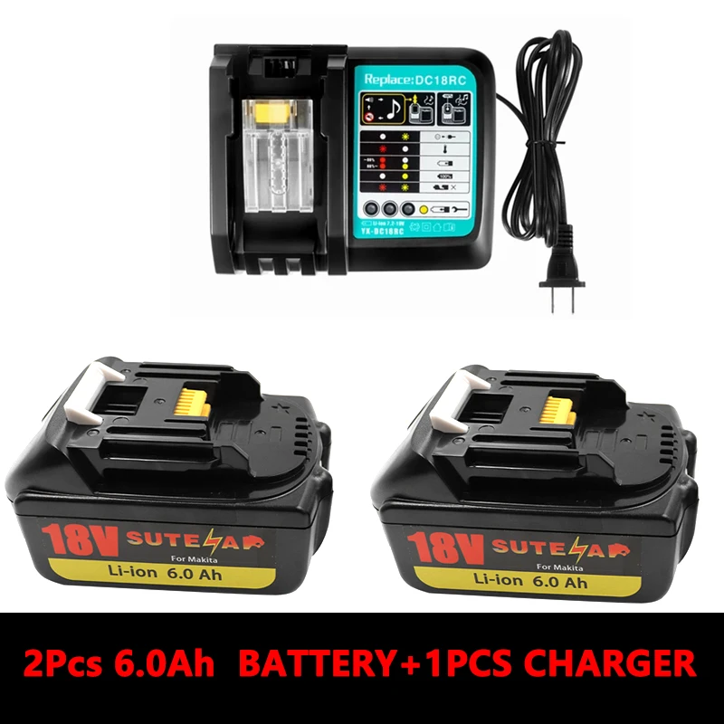 BL1860 Rechargeable Batteries18V 6000mAh Lithium Ion for Makita 18v Battery 6Ah BL1840 BL1850 BL1830 BL1860B LXT400With Charger
BL1860 Rechargeable Batteries18V 6000mAh Lithium Ion for Makita 18v Battery 6Ah BL1840 BL1850 BL1830 BL1860B LXT400With Charger