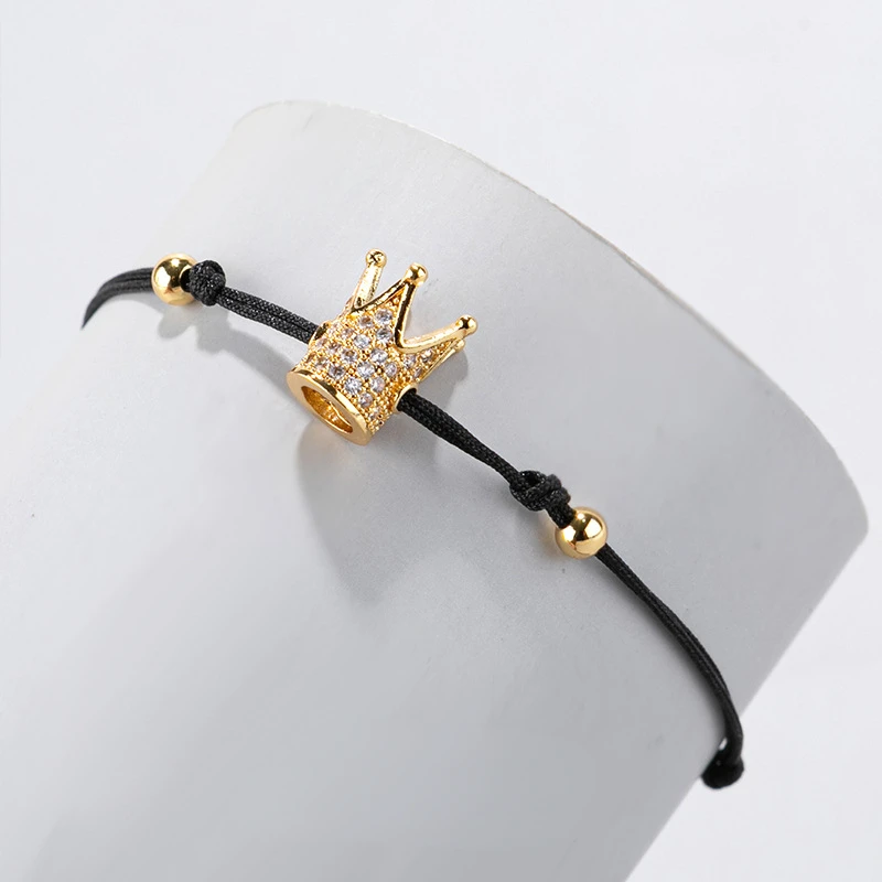 2022 New Fashion Jewelry Gold color Crown Bracelet Men's Trend Black String Jewelry Accessories
2022 New Fashion Jewelry Gold color Crown Bracelet Men's Trend Black String Jewelry Accessories