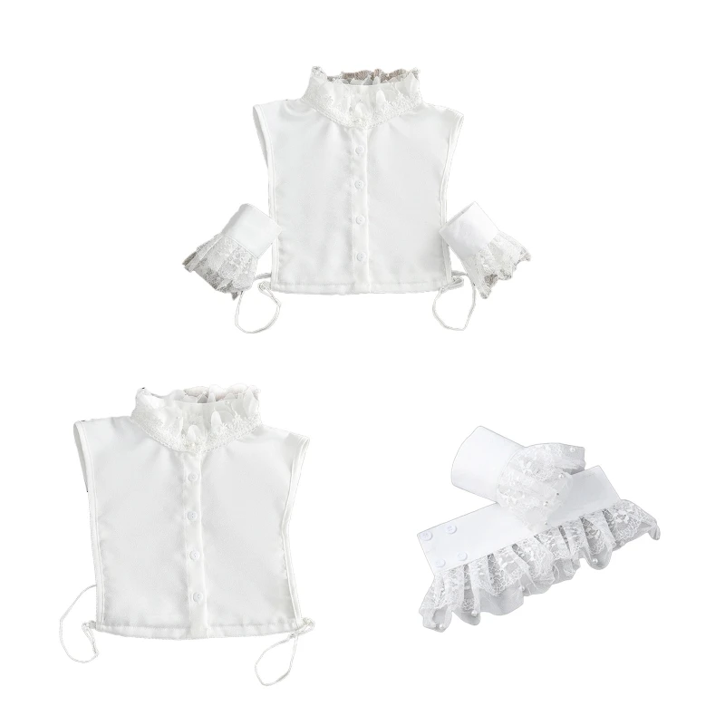 Women 2Pcs Lace Pearl Beaded Stand-Up False Collar with Faux Sleeves Set Drop Shipping
Women 2Pcs Lace Pearl Beaded Stand-Up False Collar with Faux Sleeves Set Drop Shipping