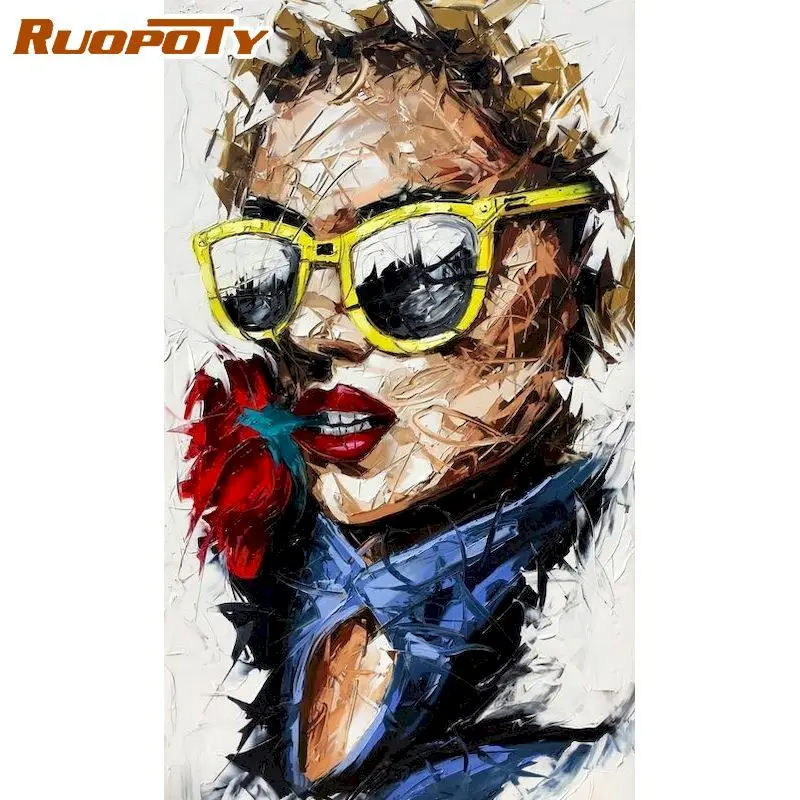 RUOPOTY 60x75cm Painting By Numbers Kits Woman With Sunglasses Figure Oil Paints Acrylic Canvas Home Bedroom Wall Artcraft Pictu
RUOPOTY 60x75cm Painting By Numbers Kits Woman With Sunglasses Figure Oil Paints Acrylic Canvas Home Bedroom Wall Artcraft Pictu