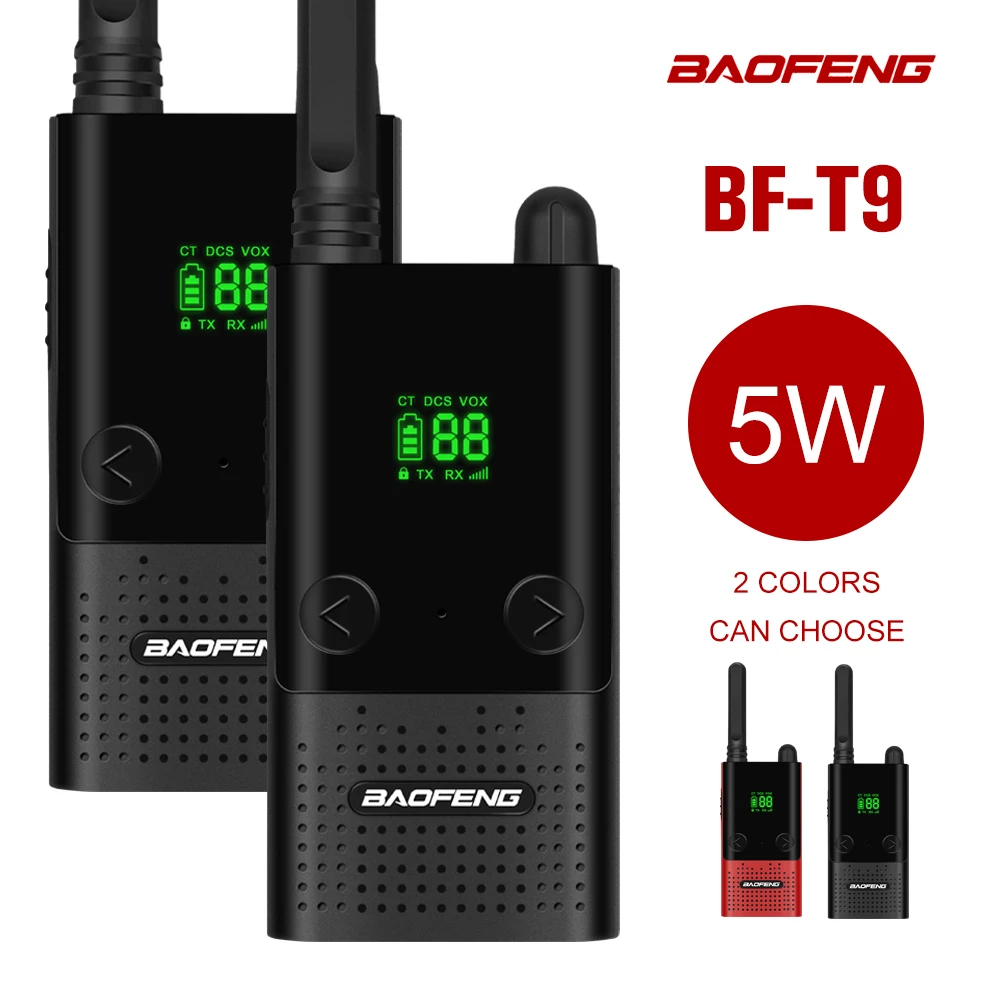 2PCS Original Baofeng BF-T9 Walkie Talkie Waterproof IP68 Ham Radios UHF 400-470MHz Portable Two Way Radios Hunting Radios
2PCS Original Baofeng BF-T9 Walkie Talkie Waterproof IP68 Ham Radios UHF 400-470MHz Portable Two Way Radios Hunting Radios