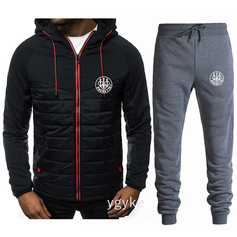 P-BERETTA Men's Activewear Winter Zip Hoodie and Jogger Pants Set Windproof Motorcycle Clothing Men's Colorblock Cardig
P-BERETTA Men's Activewear Winter Zip Hoodie and Jogger Pants Set Windproof Motorcycle Clothing Men's Colorblock Cardig