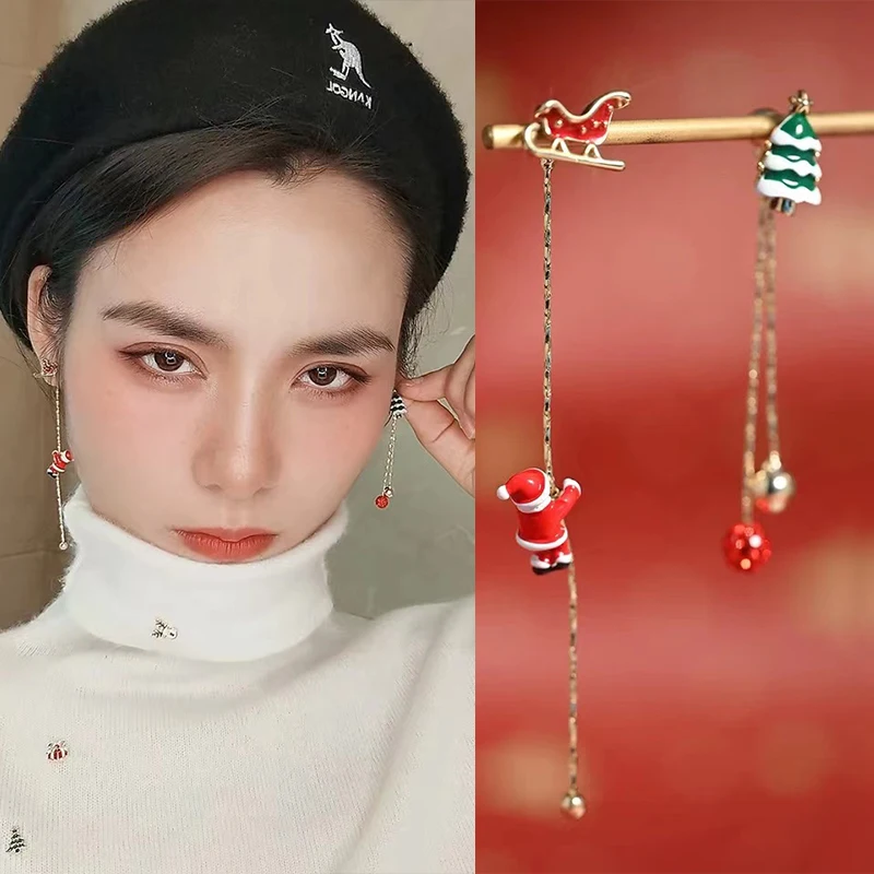Moving Santa Claus Drop Earrings For Women Girls Christmas Tree Long Tassel Chain Earring Fashion Jewelry Girlfriends Gift Red
Moving Santa Claus Drop Earrings For Women Girls Christmas Tree Long Tassel Chain Earring Fashion Jewelry Girlfriends Gift Red