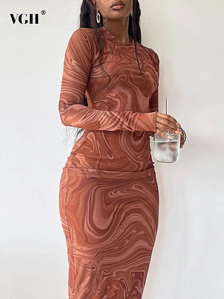 VGH Hit Color Slimming Dress For Women Round Neck Long Sleeve High Waist Bodycon Elegant Dresses Female Fashion Clothes Style 
VGH Hit Color Slimming Dress For Women Round Neck Long Sleeve High Waist Bodycon Elegant Dresses Female Fashion Clothes Style