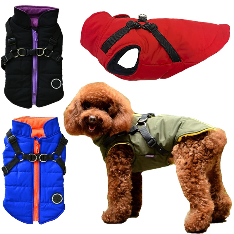 Dog Clothes with Harness Puppy Jacket Windproof Dog Coat Padded Clothing Chihuahua French Bulldog Yorkie Costume Pet Supplies
Dog Clothes with Harness Puppy Jacket Windproof Dog Coat Padded Clothing Chihuahua French Bulldog Yorkie Costume Pet Supplies