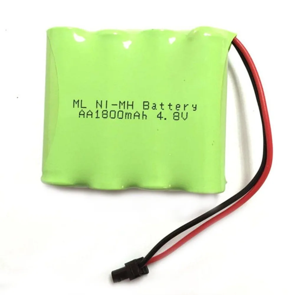 

Brand New 4.8V 1800mAh 4x AA Ni-MH RC Rechargeable Battery Pack for Helicopter Robot Car Toys with Small Plug