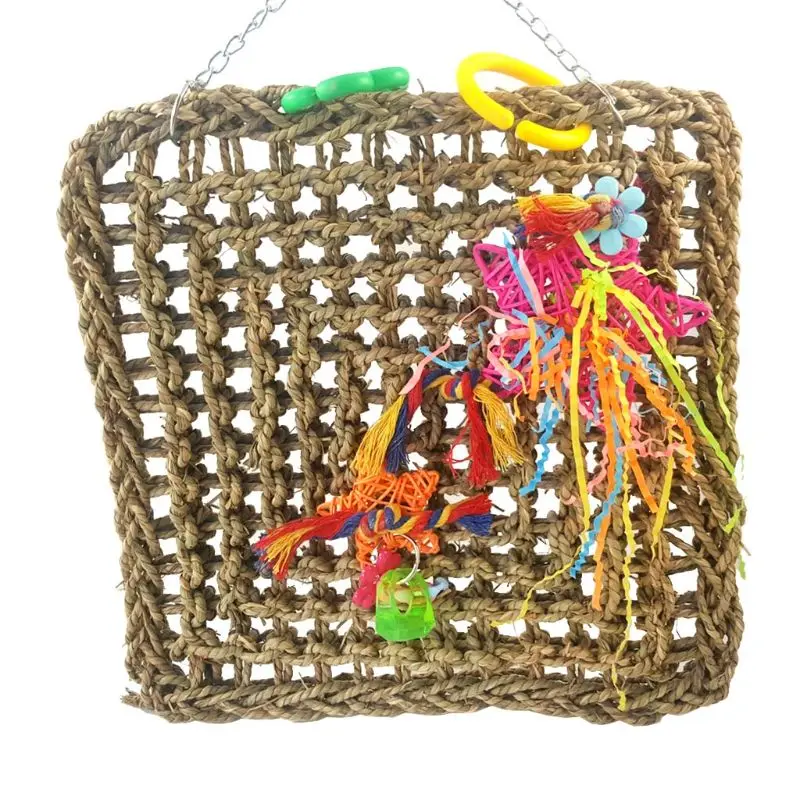 Bird Cage Perch Stand Straw Braid Rope Net Hammock Ladder Bird Foraging Wall Toy for Parrot Parakeet
Bird Cage Perch Stand Straw Braid Rope Net Hammock Ladder Bird Foraging Wall Toy for Parrot Parakeet