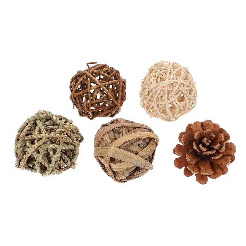 5Pcs Rattan Balls Woven Straw Round Ball Toys Pet Molar Toys Hamster Rabbit Chewing Toys For Home Decor Party Supplies
5Pcs Rattan Balls Woven Straw Round Ball Toys Pet Molar Toys Hamster Rabbit Chewing Toys For Home Decor Party Supplies