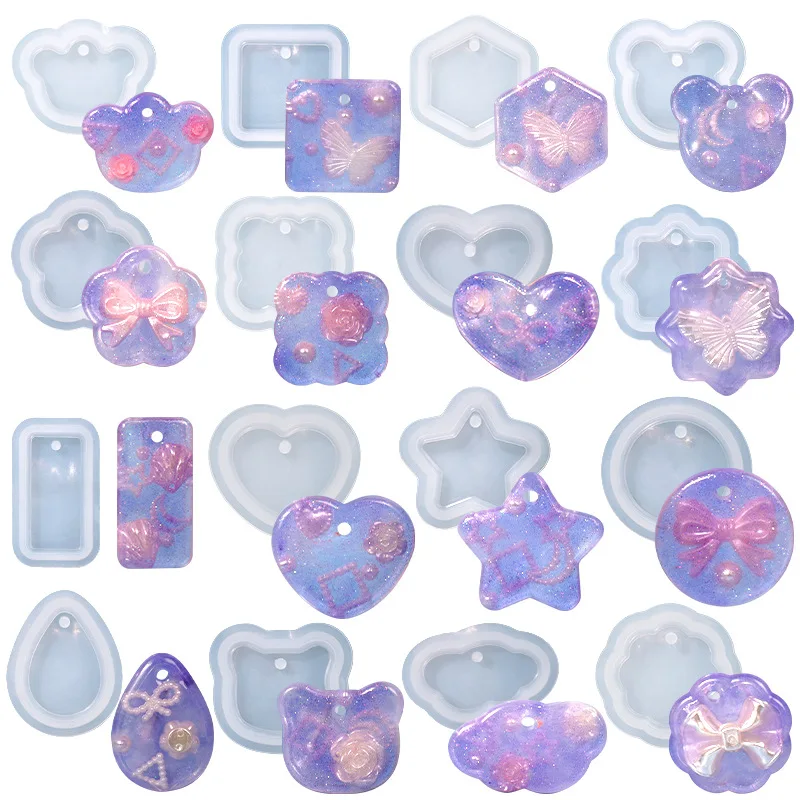 DIY Star Hexagon Pendant Epoxy Silicone Mold Round Corner Creative Earrings Keychain Jewelry Molds For Resin Casting Molds
DIY Star Hexagon Pendant Epoxy Silicone Mold Round Corner Creative Earrings Keychain Jewelry Molds For Resin Casting Molds