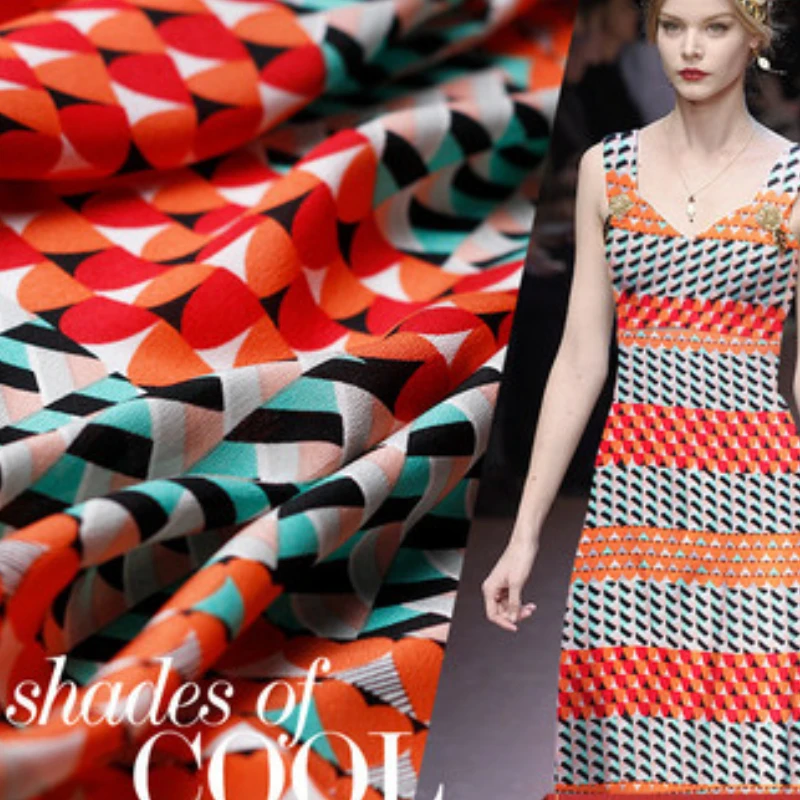 Silk Crepe De Chine Fabric Summer Fashion Love Geometric Color Stripe Print Dress Top Clothing for Dress Cloth Sewing Per Meter
Silk Crepe De Chine Fabric Summer Fashion Love Geometric Color Stripe Print Dress Top Clothing for Dress Cloth Sewing Per Meter