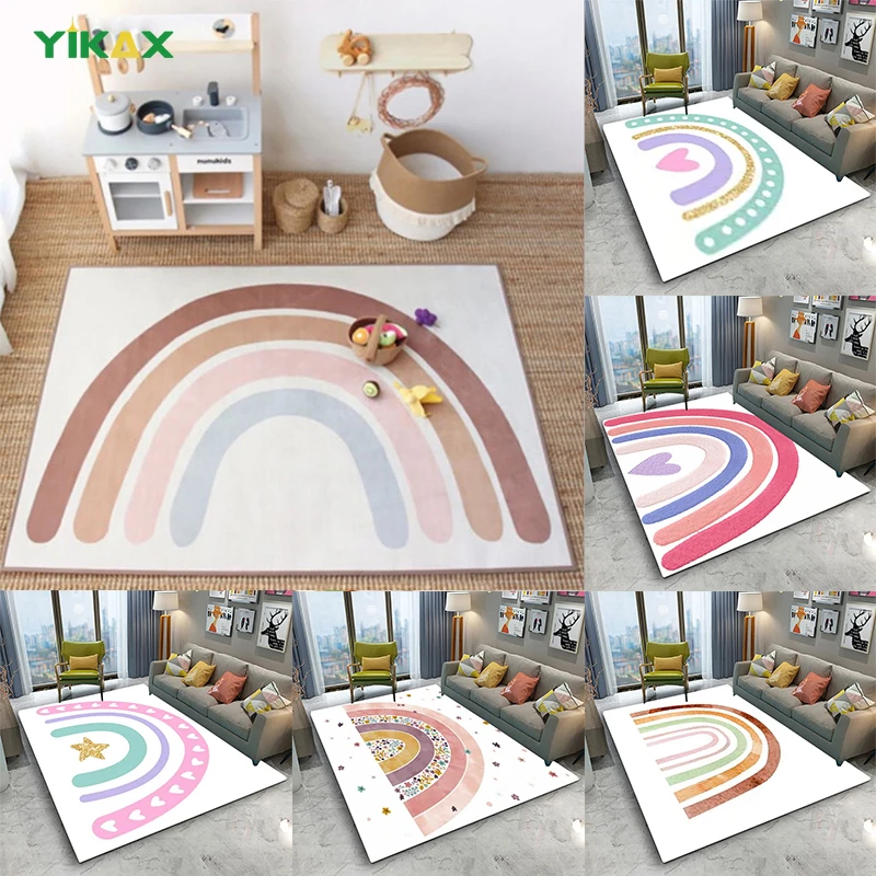 Rainbow Children Carpet Area Rugs Simple Japanese Baby Crawling Mat Cute Trendy Girl Cloakroom Floor Bedroom Modern Home Decor
Rainbow Children Carpet Area Rugs Simple Japanese Baby Crawling Mat Cute Trendy Girl Cloakroom Floor Bedroom Modern Home Decor