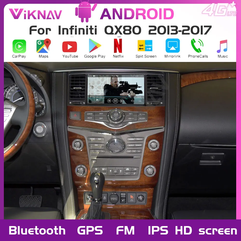 Автомобильный радиоприемник 2DIN Android с экраном авто для Infiniti QX80 2013-2017 GPS navi автомобильный радиоприемник стерео DVD мультимедийный плеер
Автомобильный радиоприемник 2DIN Android с экраном авто для Infiniti QX80 2013-2017 GPS navi автомобильный радиоприемник стерео DVD мультимедийный плеер