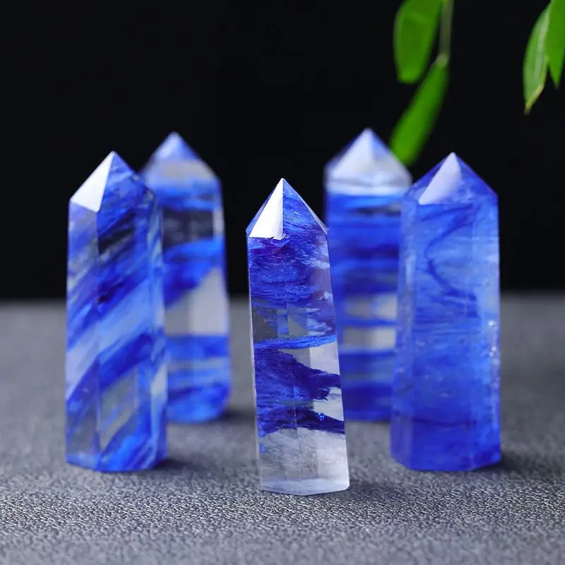 Blue smelting crystal single-pointed hexagonal column ornaments decoration decoration hexagonal crystal column home decoration
Blue smelting crystal single-pointed hexagonal column ornaments decoration decoration hexagonal crystal column home decoration