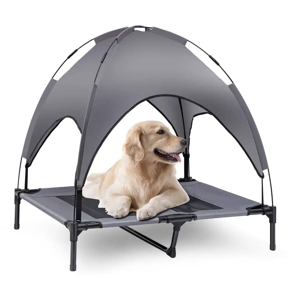 Large Elevated Dog Bed with Canopy, Outdoor Dog Bed, Pet Canopy with Cot, Premium 210D Polyester Canopy, Deluxe 600D PVC W/ 2x1
Large Elevated Dog Bed with Canopy, Outdoor Dog Bed, Pet Canopy with Cot, Premium 210D Polyester Canopy, Deluxe 600D PVC W/ 2x1
