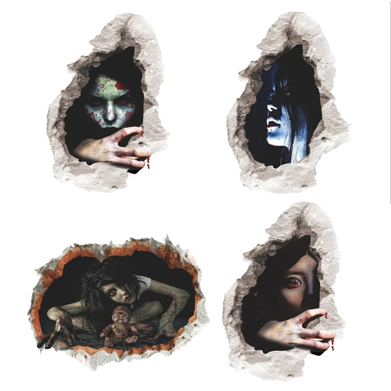 4pcs/set Halloween Decoration Wall Stickers Scary Bloody 3D Women Ghost Stickers Drop Shipping
4pcs/set Halloween Decoration Wall Stickers Scary Bloody 3D Women Ghost Stickers Drop Shipping