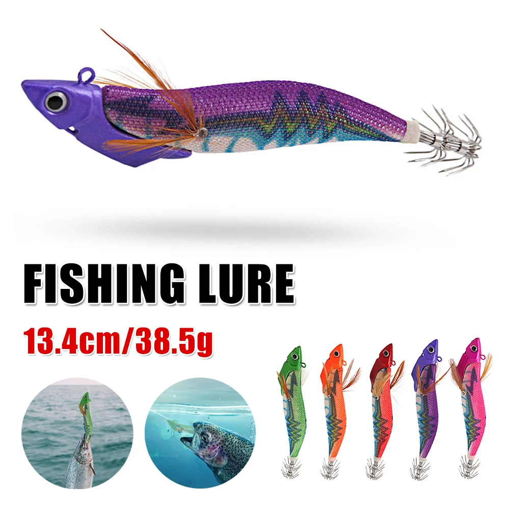 13.4cm/38.5g Luminous Squid Lure Shrimp Jig Wood Octopus Lure Sea Fishing Cuttlefish Artificial Bait Jigging Fishing Lure Tackle
13.4cm/38.5g Luminous Squid Lure Shrimp Jig Wood Octopus Lure Sea Fishing Cuttlefish Artificial Bait Jigging Fishing Lure Tackle