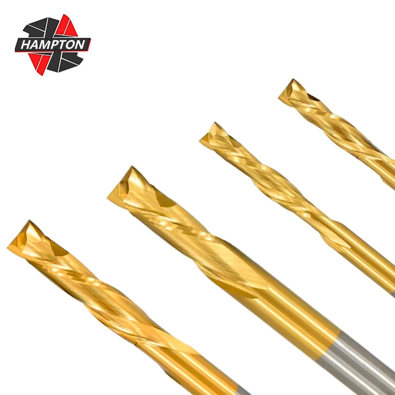 HAMPTON CNC Router Bit 2 Flute UP DOWN Cutter 3.175/4/6/8/10mm Shank Tianium Coated Carbide End Mill Milling Cutter For Wood
HAMPTON CNC Router Bit 2 Flute UP DOWN Cutter 3.175/4/6/8/10mm Shank Tianium Coated Carbide End Mill Milling Cutter For Wood