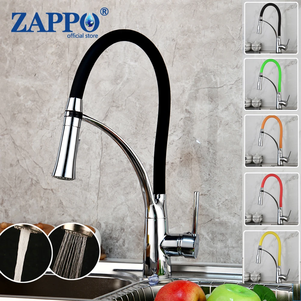 ZAPPO Kitchen Sink Faucet Solid Brass 360 Swivel Hot Cold Water Mixer Universal Mixer Tap Pull Down Spray Black White 7 Choice
ZAPPO Kitchen Sink Faucet Solid Brass 360 Swivel Hot Cold Water Mixer Universal Mixer Tap Pull Down Spray Black White 7 Choice